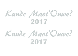 Carnaval Kunde Maot'Ouwe 2017 Polyester Ondergrond Zilver - afb. 2