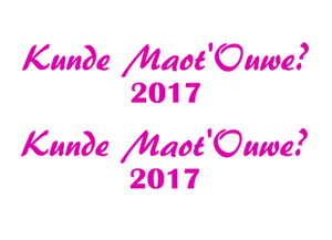 Carnaval Kunde Maot'Ouwe 2017 Flock Magenta - afb. 2