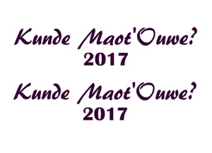 Carnaval Kunde Maot'Ouwe 2017 Flock Paars - afb. 2