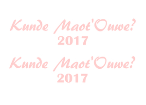 Carnaval Kunde Maot'Ouwe 2017 Flock Zacht Roze - afb. 2