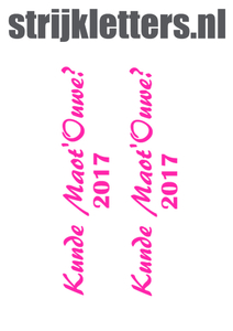 Carnaval Kunde Maot'Ouwe 2017 Glow in the Dark Roze - afb. 1