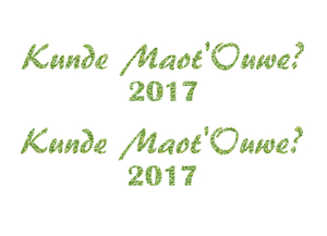 Carnaval Kunde Maot'Ouwe 2017 Glitter Light Green - afb. 2