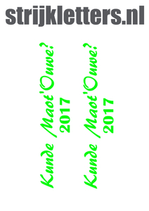 Carnaval Kunde Maot'Ouwe 2017 Glow in the Dark Groen - afb. 1