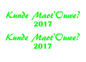 Carnaval Kunde Maot'Ouwe 2017 Glow in the Dark Groen - afb. 2