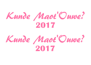 Carnaval Kunde Maot'Ouwe 2017 Glitter Neon roze Glitter - afb. 2