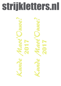 Carnaval Kunde Maot'Ouwe 2017 Glitter Neon Yellow Glitter 446 - afb. 1