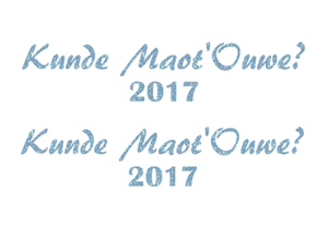 Carnaval Kunde Maot'Ouwe 2017 Glitter Neon Blauw Glitter - afb. 2