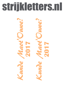 Carnaval Kunde Maot'Ouwe 2017 Glitter Neon Orange Glitter 449 - afb. 1