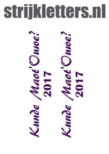 Carnaval Kunde Maot'Ouwe 2017 Glitter Purple Glitter 424 - afb. 1