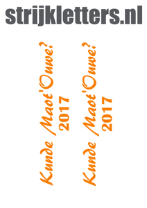 Carnaval Kunde Maot'Ouwe 2017 Glow in the Dark Oranje - afb. 1