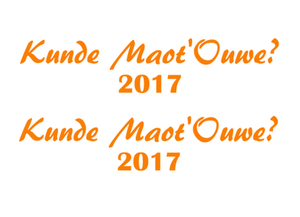 Carnaval Kunde Maot'Ouwe 2017 Glow in the Dark Oranje - afb. 2