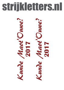 Carnaval Kunde Maot'Ouwe 2017 Glitter Red Glitter 456 - afb. 1