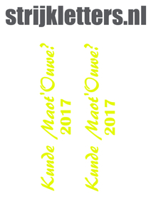 Carnaval Kunde Maot'Ouwe 2017 Glow in the Darg Geel - afb. 1