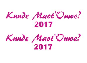 Carnaval Kunde Maot'Ouwe 2017 Flex Framboos - afb. 2