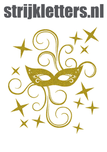 Carnaval Masker Glitter Goud - afb. 1