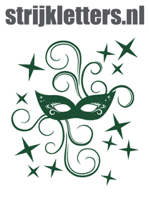 Carnaval Masker Glitter Groen - afb. 1