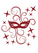 Carnaval Masker Glitter Rood - afb. 2