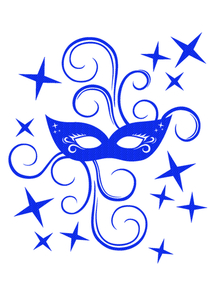 Carnaval Masker Design Carbon Blauw - afb. 2