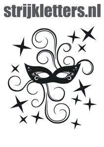 Carnaval Masker Design Carbon Zwart - afb. 1