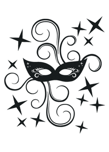 Carnaval Masker Design Carbon Zwart - afb. 2