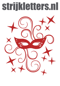 Carnaval Masker Design Leer Rood - afb. 1