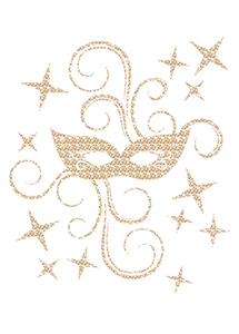 Carnaval Masker Design Leger Beige - afb. 2