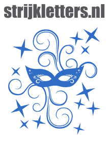 Carnaval Masker Flex Helderblauw - afb. 1