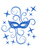 Carnaval Masker Flex Helderblauw - afb. 2