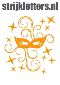 Carnaval Masker Flex Neon Oranje - afb. 1