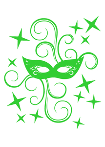 Carnaval Masker Flex Limoen Groen - afb. 2