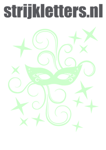 Carnaval Masker Flex Mint Groen - afb. 1