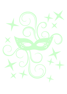 Carnaval Masker Flex Mint Groen - afb. 2