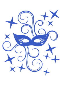 Carnaval Masker Flex Oceaanblauw - afb. 2