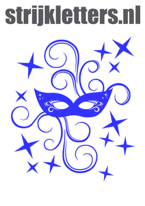 Carnaval Masker Flex Pacific Blauw - afb. 1