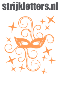 Carnaval Masker Flex Pastel Oranje - afb. 1