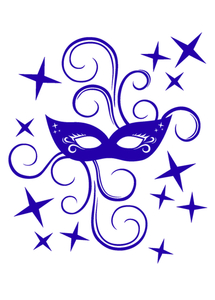 Carnaval Masker Flex Royal Blauw - afb. 2