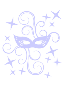 Carnaval Masker Flock Lavendel - afb. 2