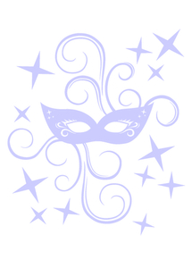 Carnaval Masker Flock Lavendel - afb. 2
