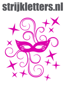 Carnaval Masker Flock Magenta - afb. 1