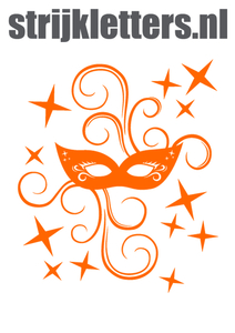 Carnaval Masker Reflecterend Oranje - afb. 1