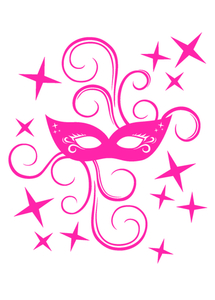 Carnaval Masker Reflecterend Roze - afb. 2