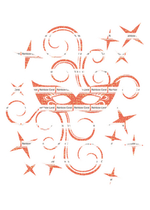 Carnaval Masker Glitter Rainbow Coral Glitter ST - afb. 2