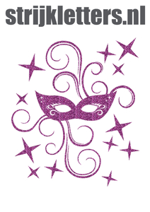 Carnaval Masker Glitter Lavender - afb. 1