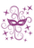 Carnaval Masker Glitter Lavender - afb. 2