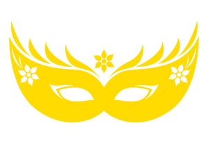 Carnaval Masker 2 Flex Donker Geel - afb. 2