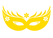 Carnaval Masker 2 Flex Donker Geel - afb. 2