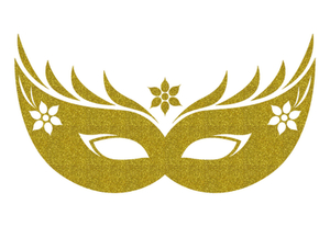 Carnaval Masker 2 Glitter Goud - afb. 2