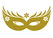 Carnaval Masker 2 Glitter Goud - afb. 2