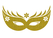 Carnaval Masker 2 Glitter Goud - afb. 2