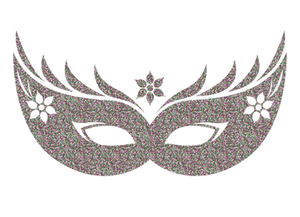 Carnaval Masker 2 Glitter Regenboog Multicolor 453 - afb. 2